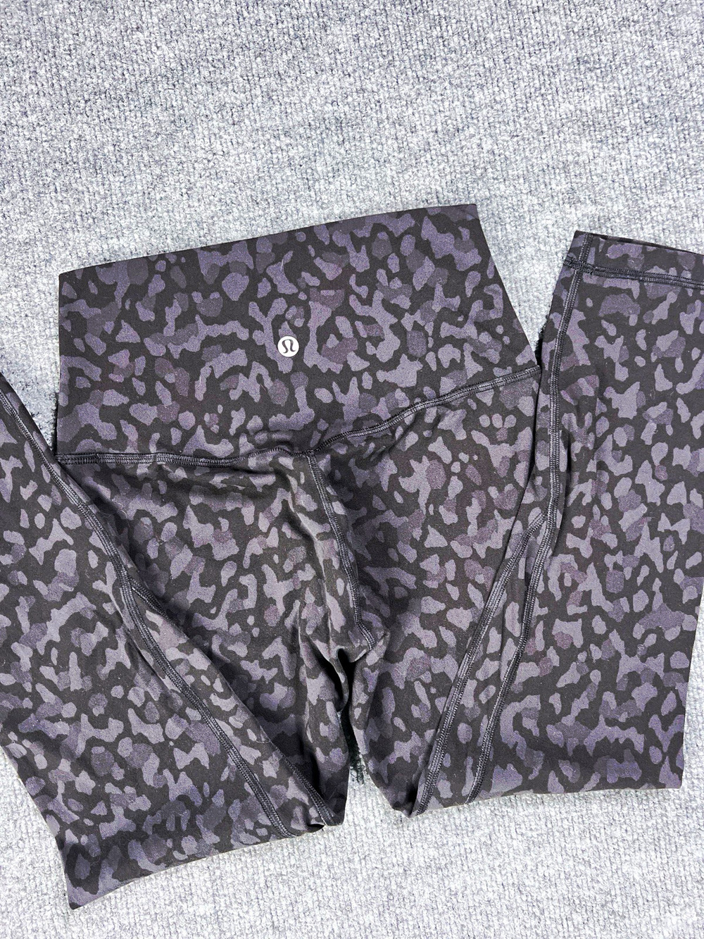 Lululemon Leggings Align Crop 21 Formation Camo Deep Coal Multi Womens Four
